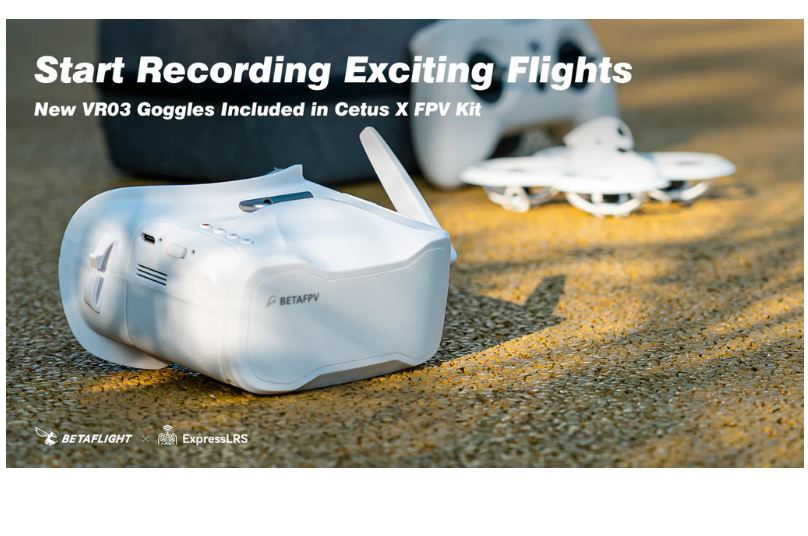Miniatura: Drone FPV brushless BETAFPV Cetus X con gafas VR03 – mejor opción 2025 Costa Rica