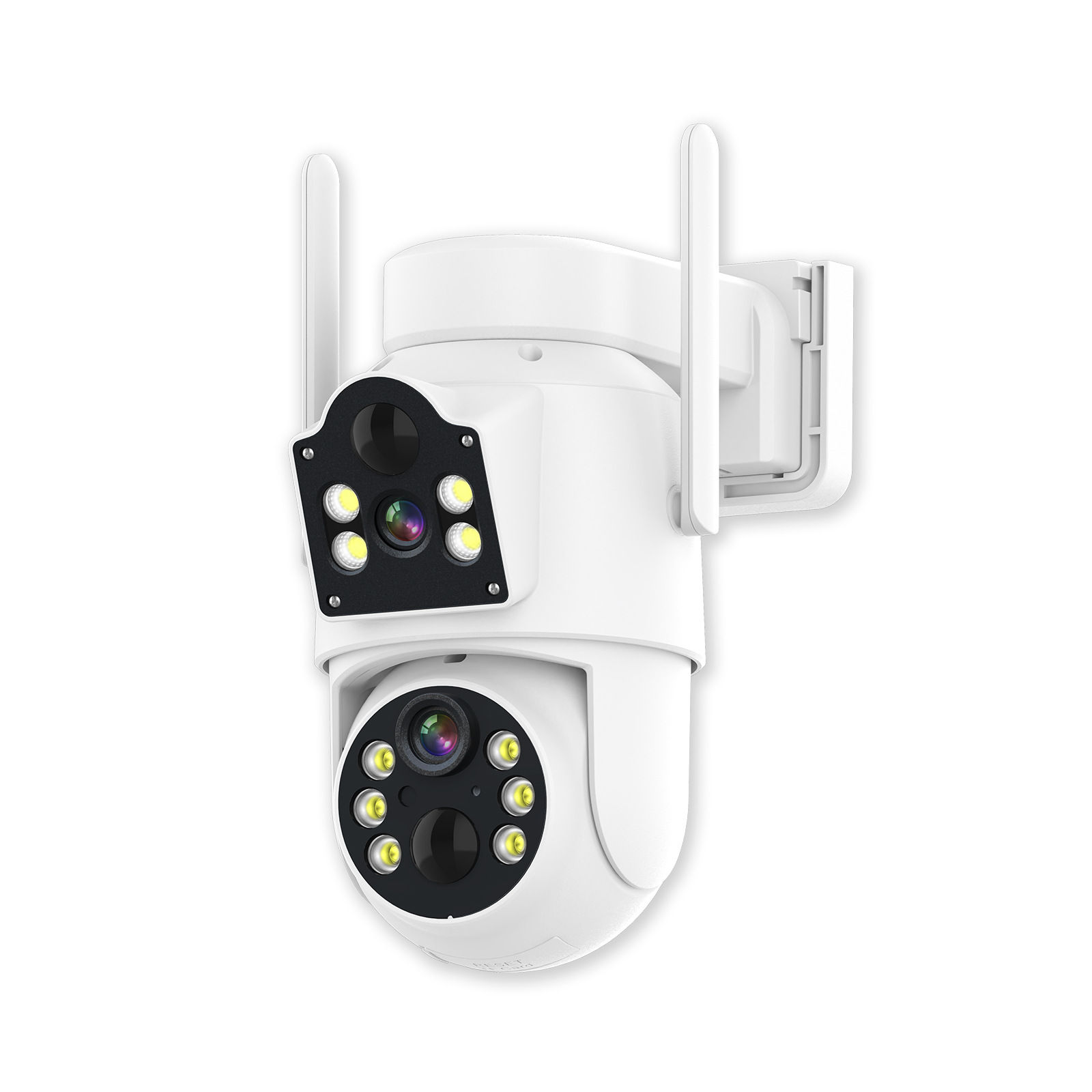 Cámara de seguridad LVC-PAC6 de 6MP con doble lente, pantalla dual inteligente y compatibilidad con app ICSee para exterior
