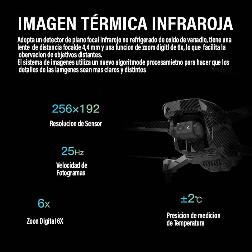 Miniatura: DRONE CFLY 2T CAMARA INFRAROJA 10 kms de Alcance, 30 MIN VUELO
