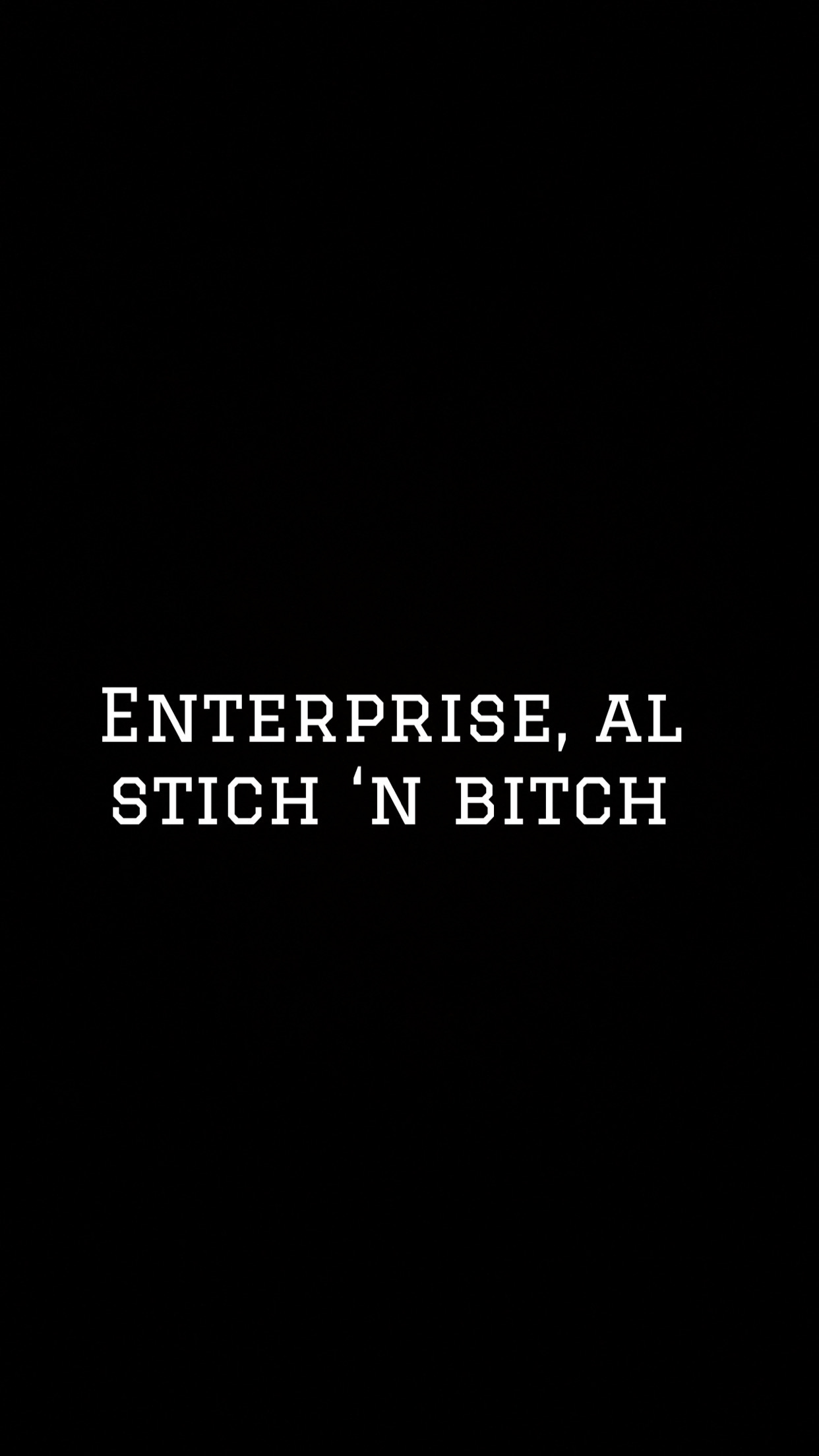 Enterprise, Al- Stitch ‘N Bitch  cover