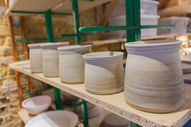 A busy day throwing on the wheel