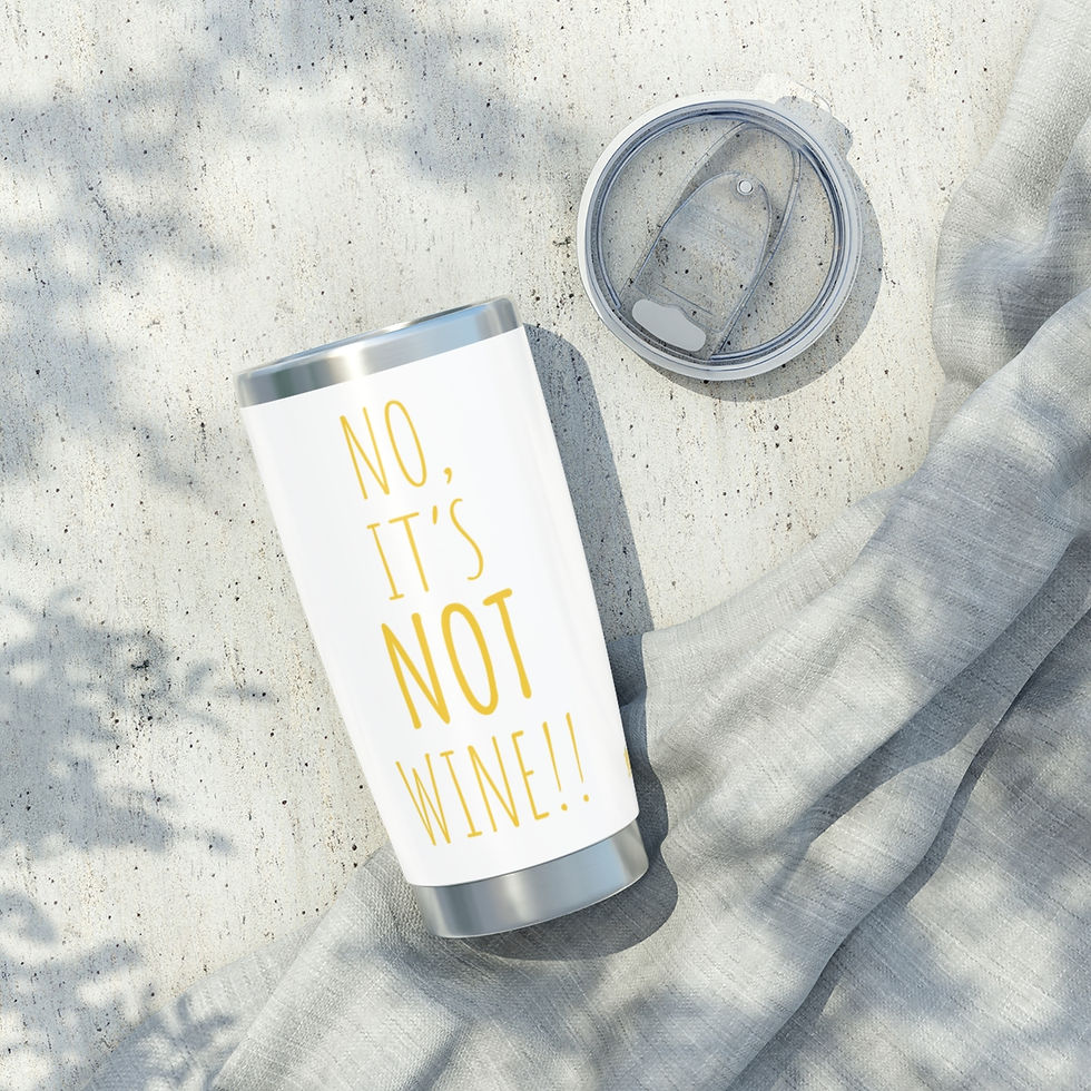 Thumbnail: Blame It On Bacchus® 20oz Tumbler - Gold on White Background