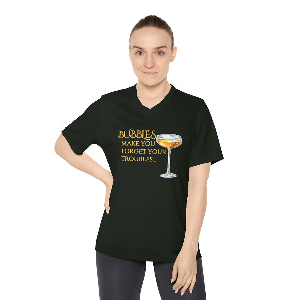 Thumbnail: Women's Quote Series V-Neck Tee: Bubbles