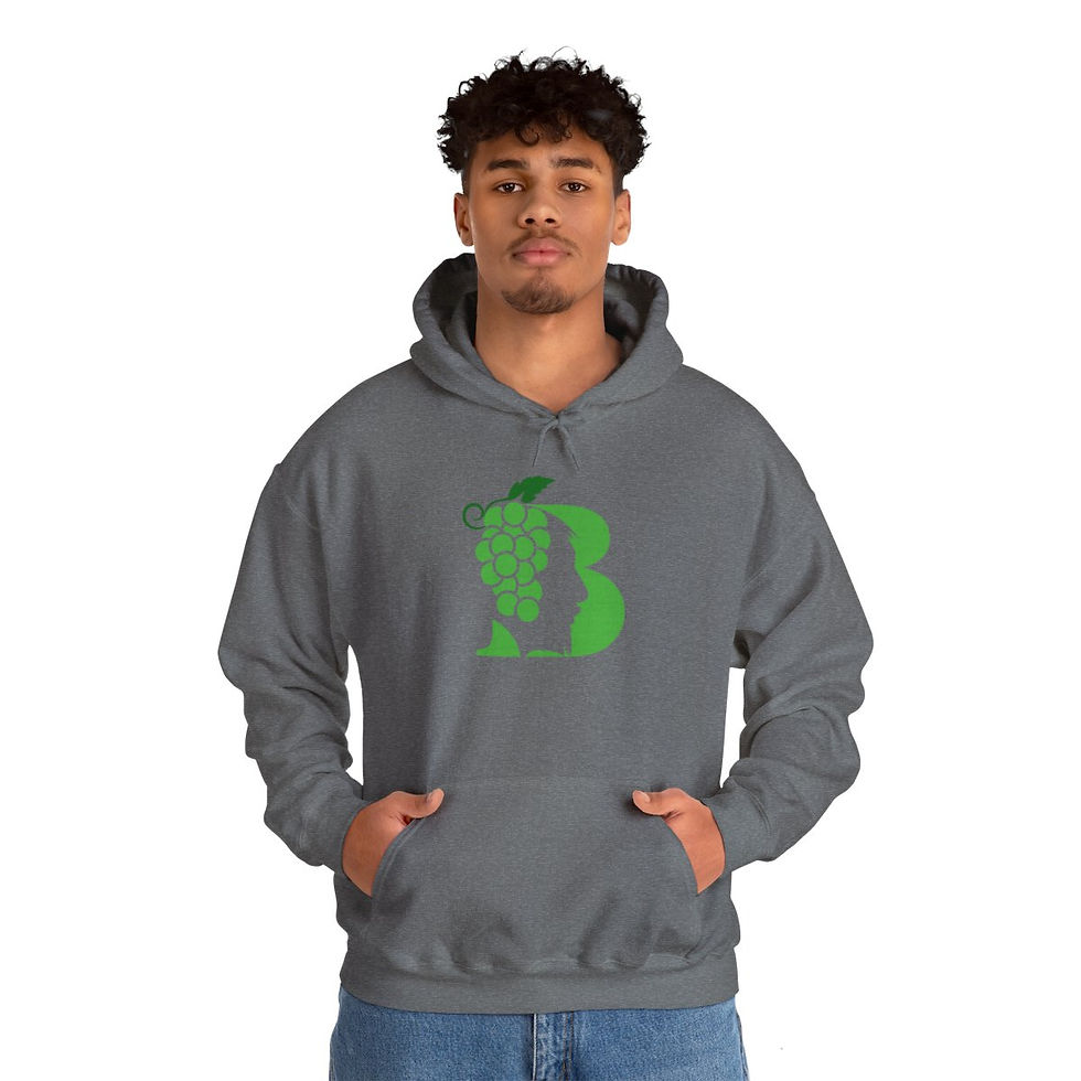 Thumbnail: Unisex Blame It On Bacchus™ Superhero Logo Hoodie - Green