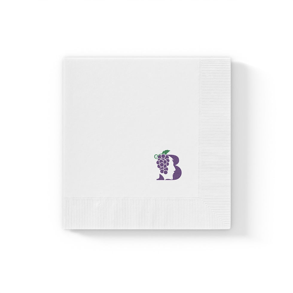 Thumbnail: Blame It On Bacchus™ Stamp Logo Paper Napkins
