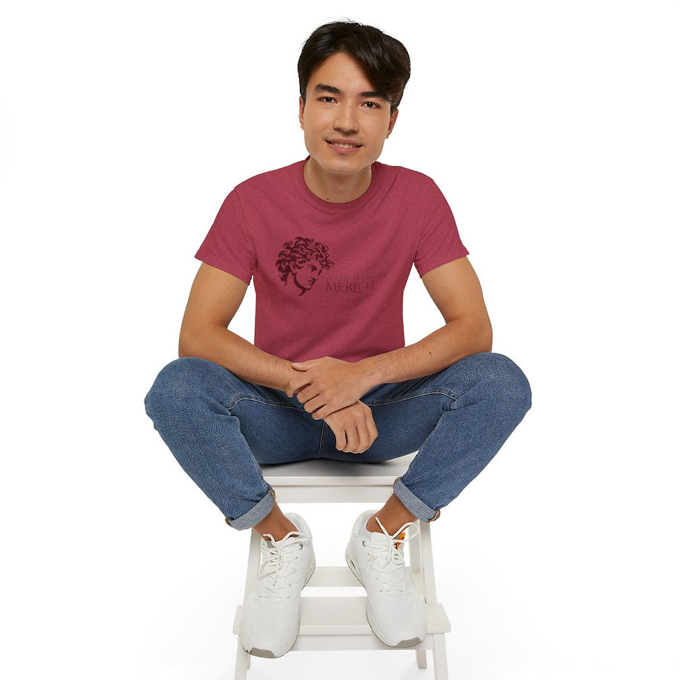 Thumbnail: Unisex Grapes & Wine Series Tee: Merlot