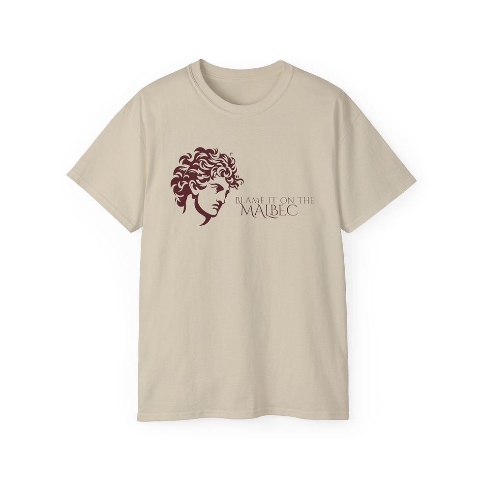 Thumbnail: Unisex Grapes & Wine Series Tee: Malbec