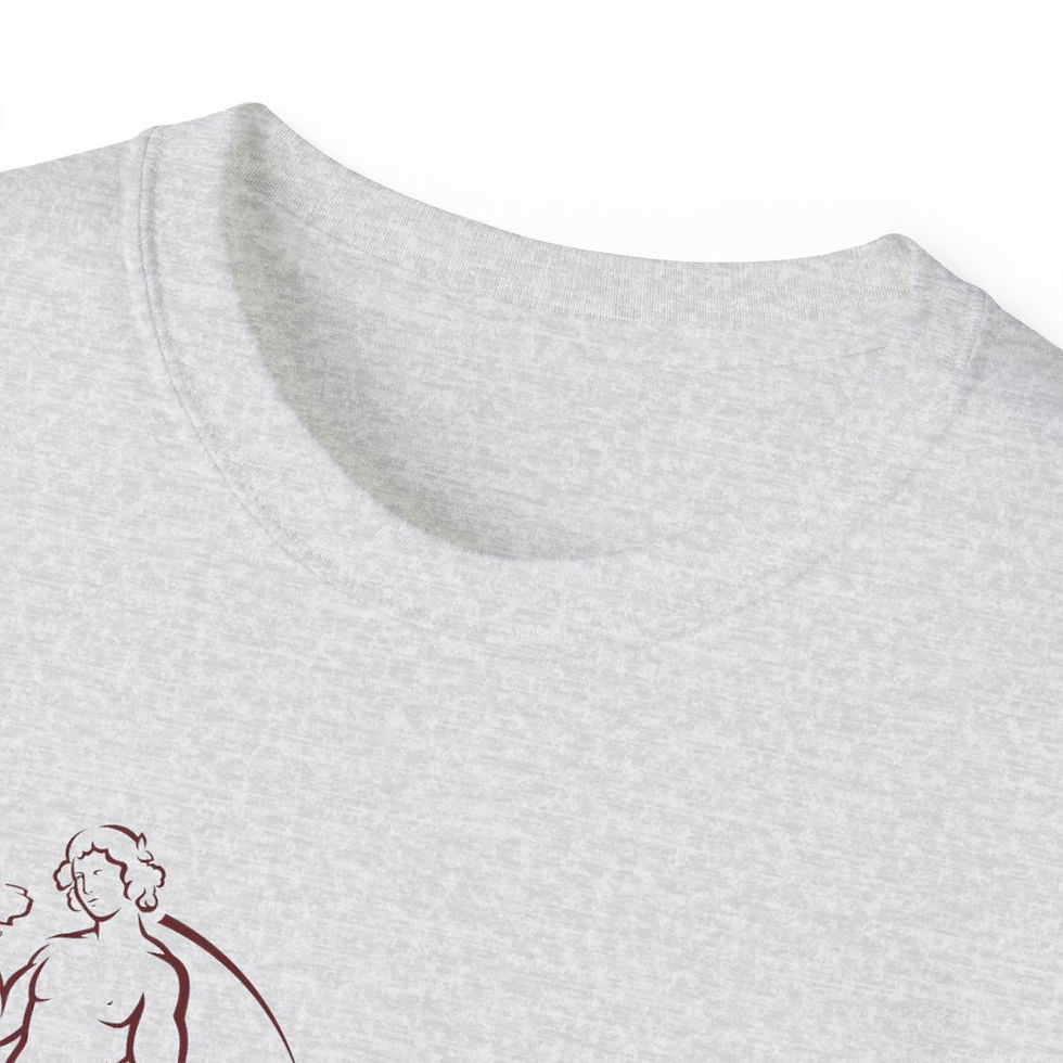 Thumbnail: Unisex Blame It On Bacchus™ Statue Logo Tee - Garnet