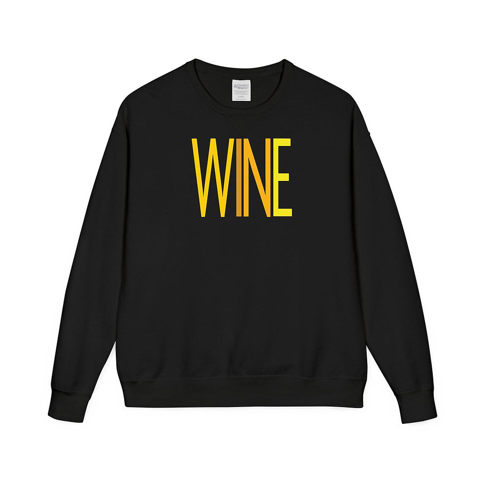 Thumbnail: Unisex Garment-Dyed Crewneck Sweatshirt - White WINE!