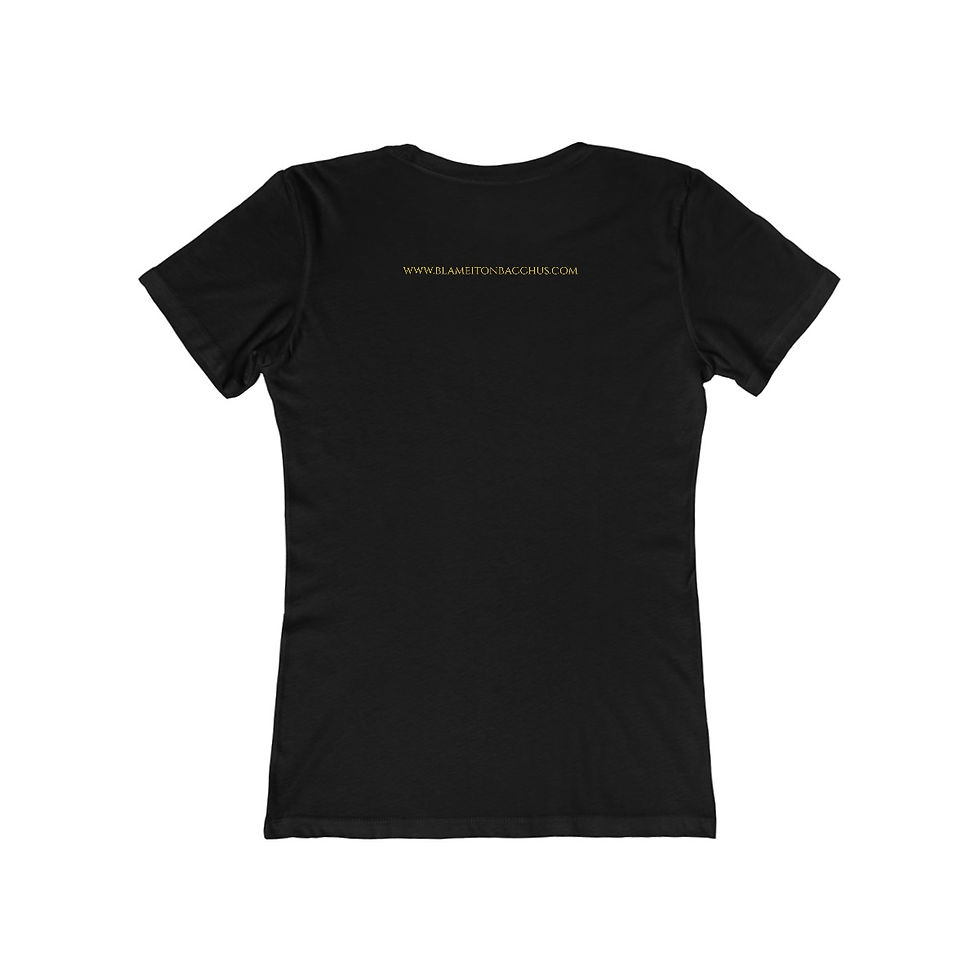 Thumbnail: Women's Blame It On Bacchus™ Statue Logo Tee - Gold