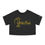 Thumbnail: Women's Blame It On Bacchus™ Statue Logo Cropped Tee - Gold