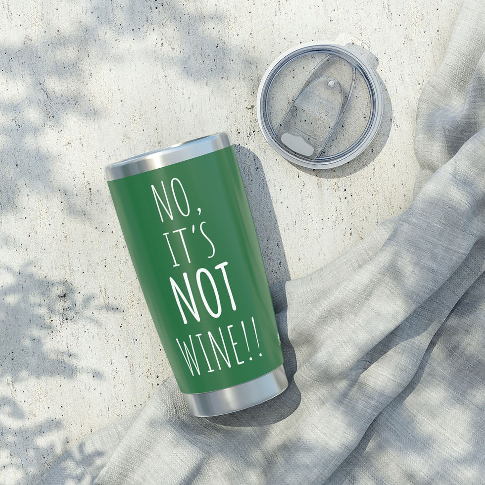 Thumbnail: Blame It On Bacchus™ 20oz Tumbler - White on Green Background