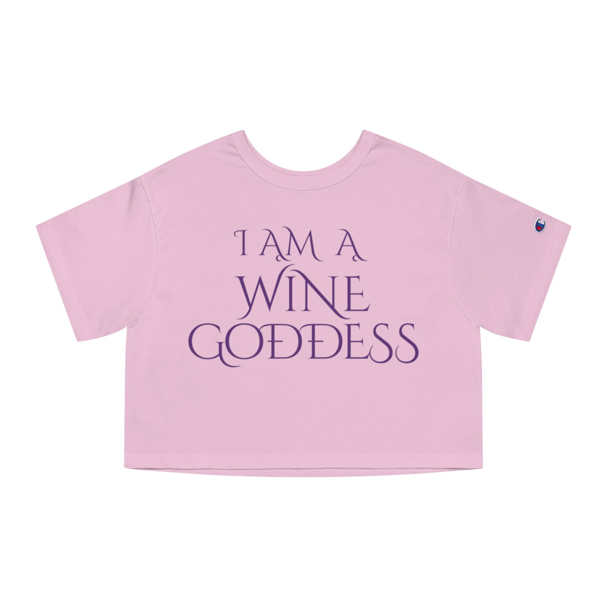 Women's Wine Goddess Cropped Tee - Purple