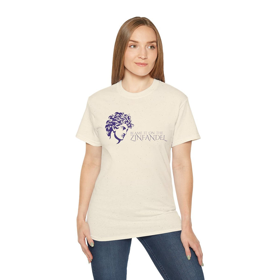 Thumbnail: Unisex Grapes & Wine Series Tee: Zinfandel