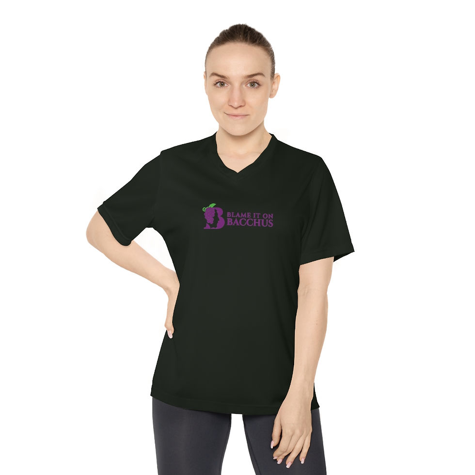 Thumbnail: Women's Blame It On Bacchus™ Logo V-Neck Tee - Light Purple