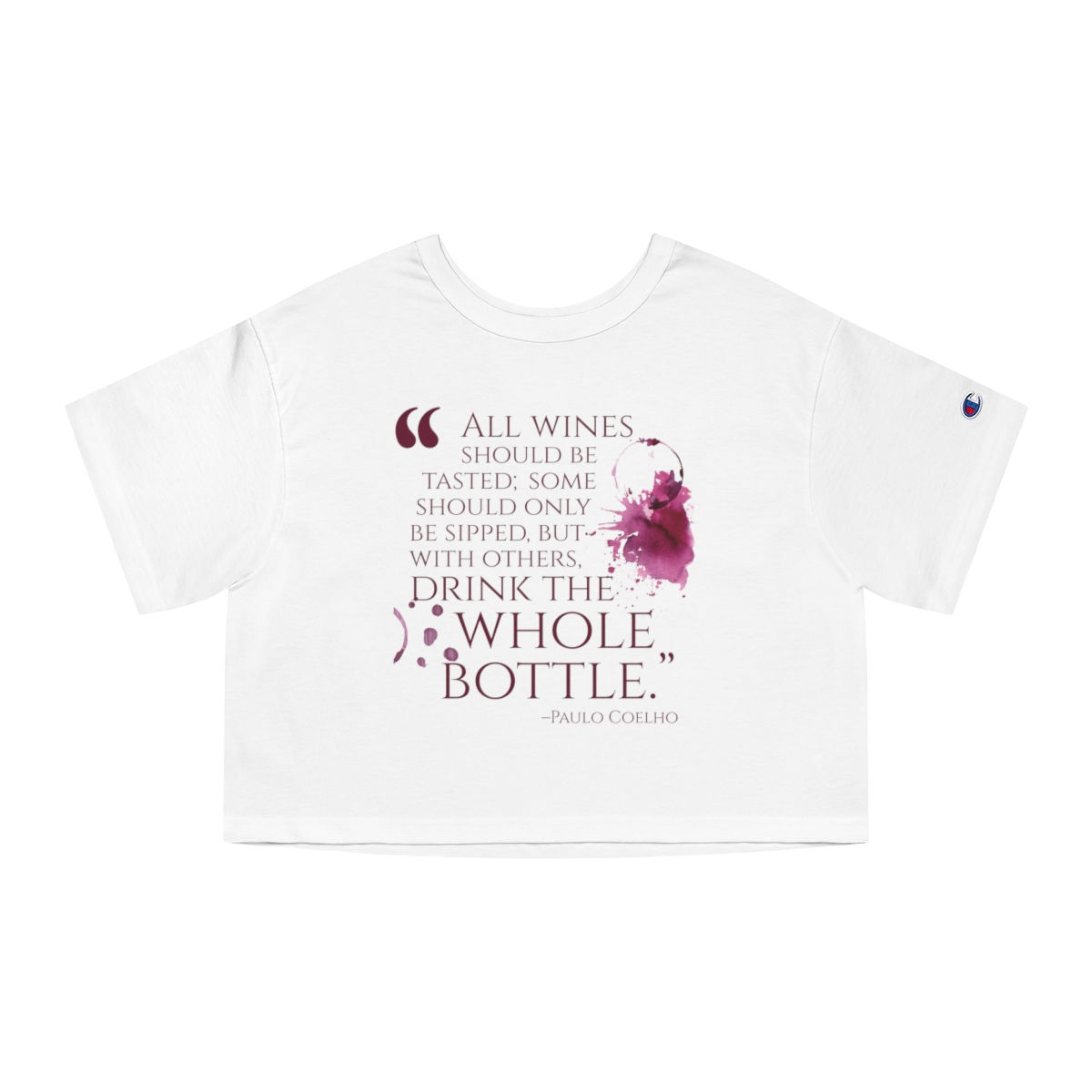 Women's Quote Series Cropped Tee: Paulo Coehlo