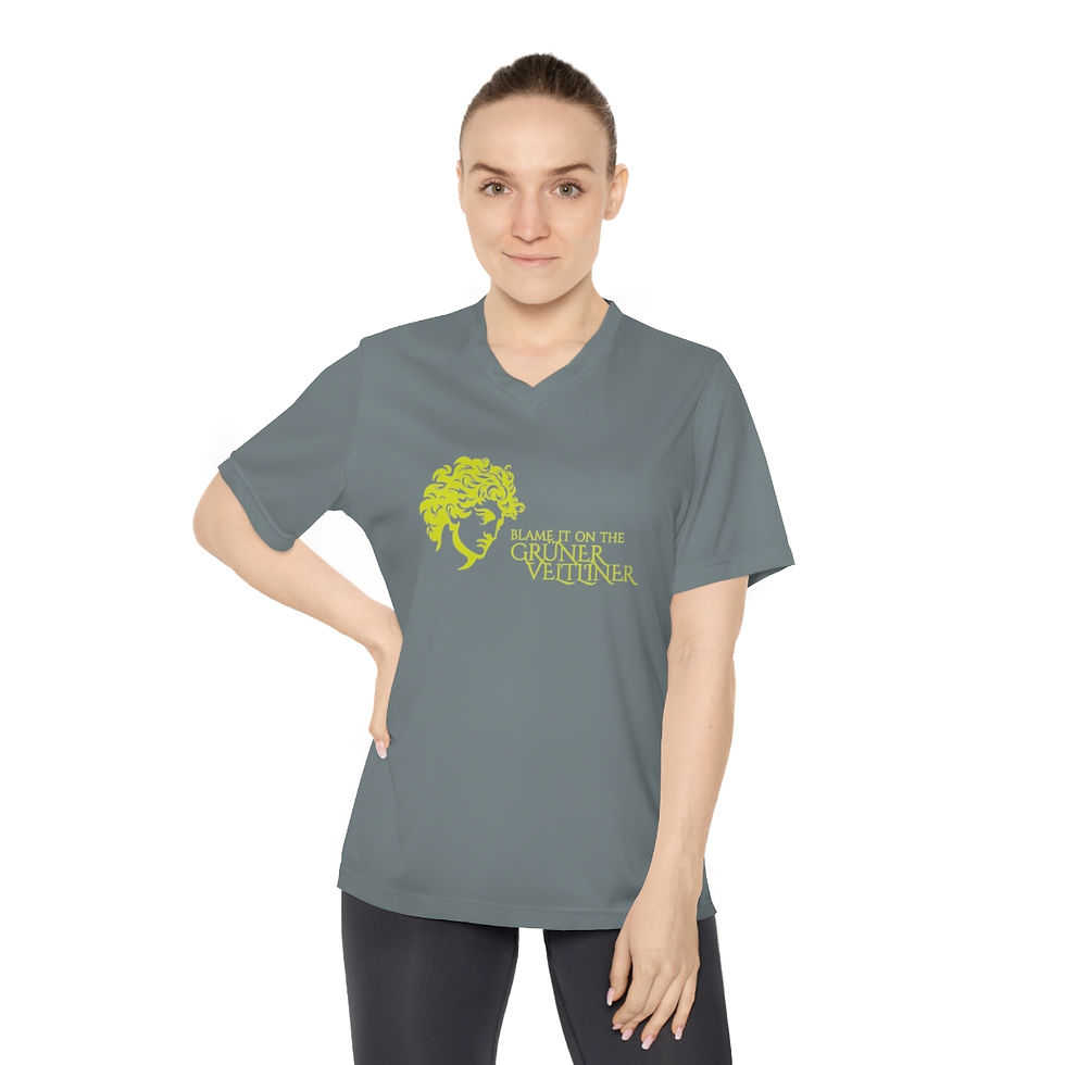 Thumbnail: Women's Grapes & Wine Series V-Neck Tee: Grüner Veltliner