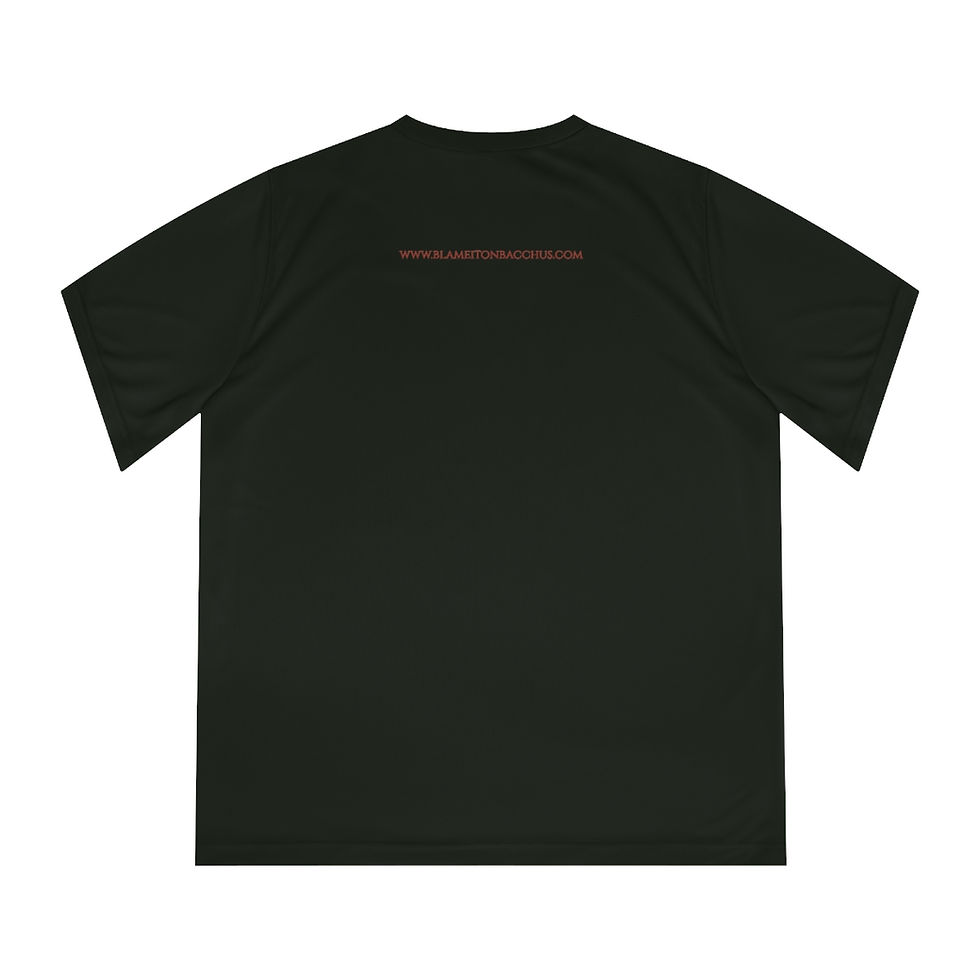 Thumbnail: Women's Blame It On Bacchus® Statue Logo V-Neck Tee - Brick