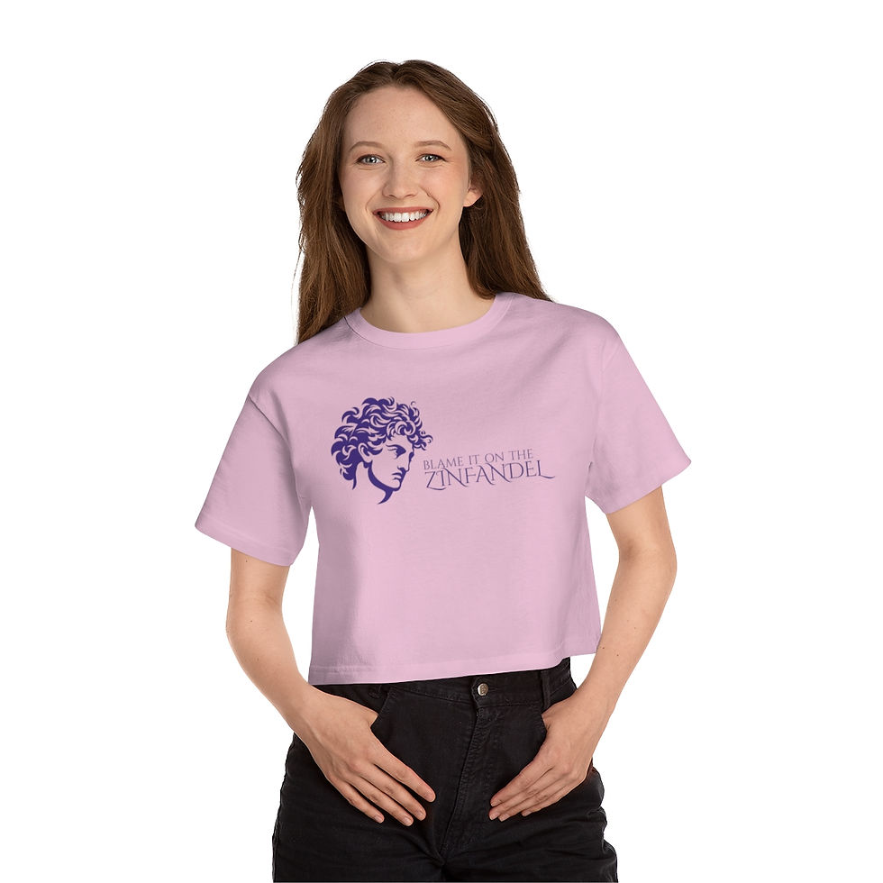 Thumbnail: Women's Grapes & Wines Series Cropped Tee: Zinfandel