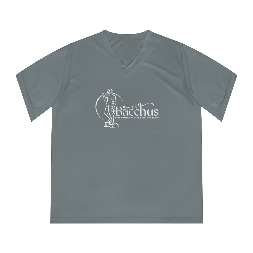 Thumbnail: Women's Blame It On Bacchus™ Statue Logo V-Neck Tee - White