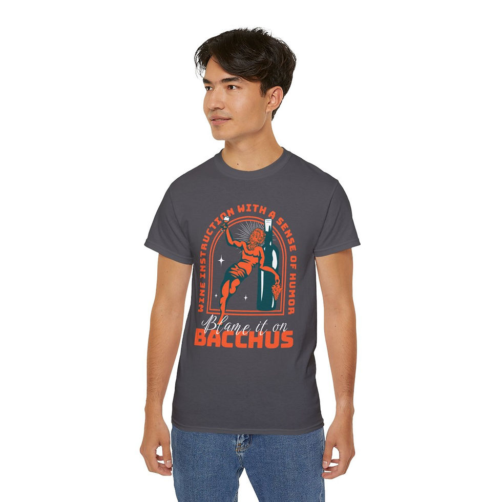 Thumbnail: Unisex Blame It On Bacchus™ Fun Logo Tee