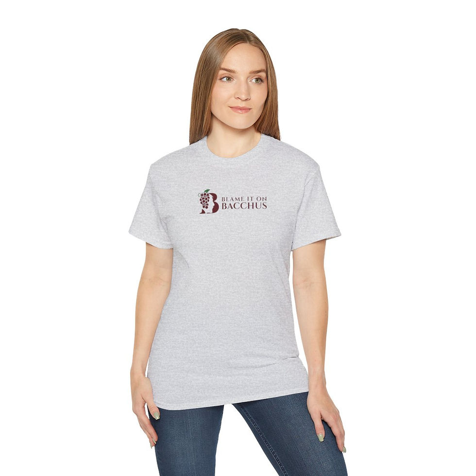 Thumbnail: Unisex Blame It On Bacchus™ Logo Tee - Garnet