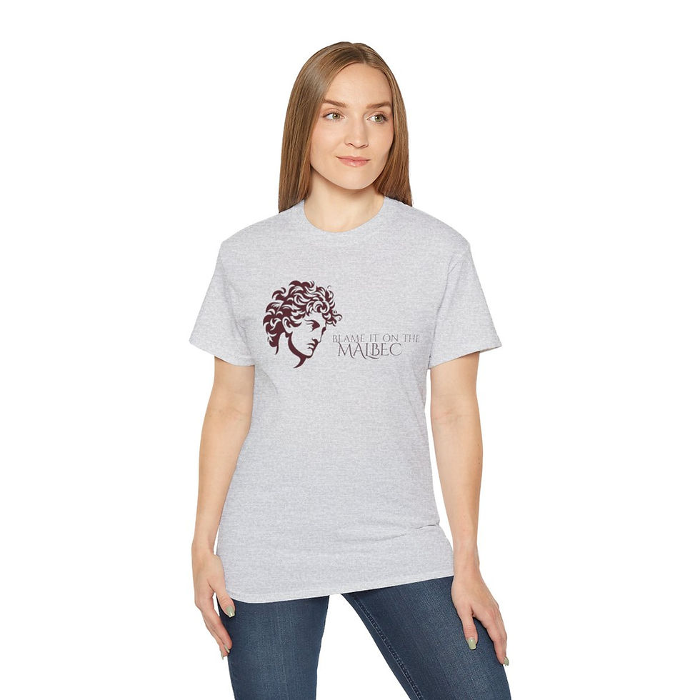 Thumbnail: Unisex Grapes & Wine Series Tee: Malbec