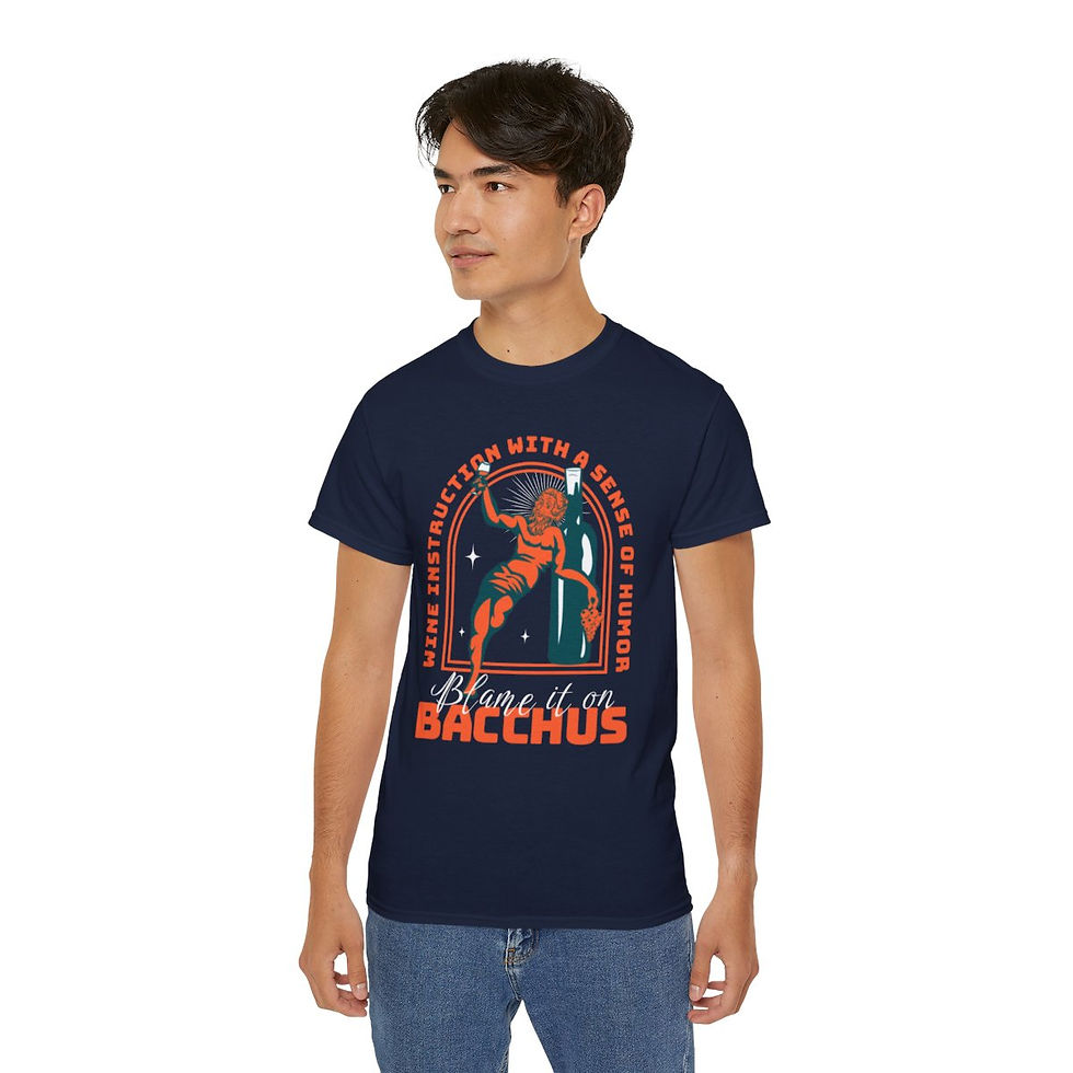 Thumbnail: Unisex Blame It On Bacchus™ Fun Logo Tee