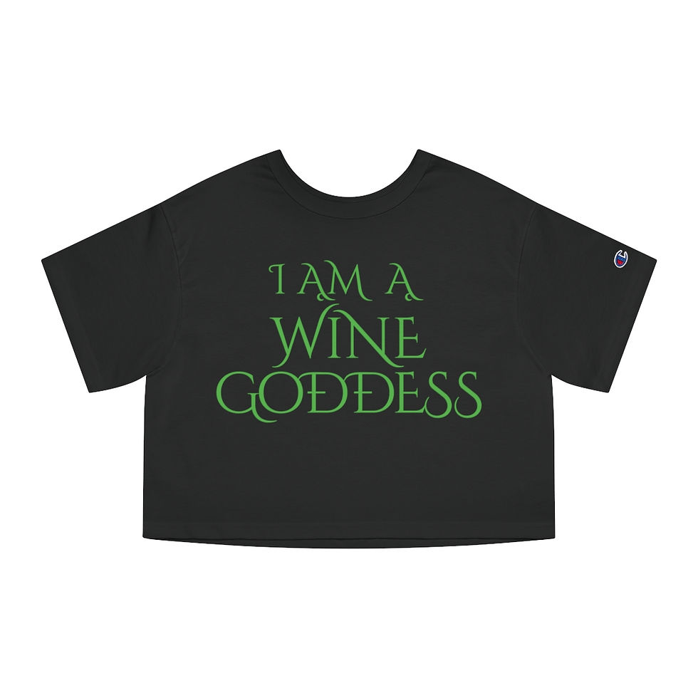 Thumbnail: Women's Wine Goddess Cropped Tee - Green