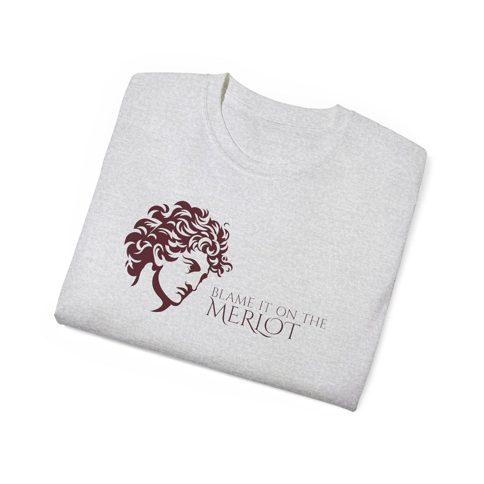 Thumbnail: Unisex Grapes & Wine Series Tee: Merlot