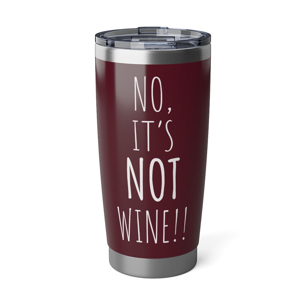 Thumbnail: Blame It On Bacchus™ 20oz Tumbler - White on Wine Background