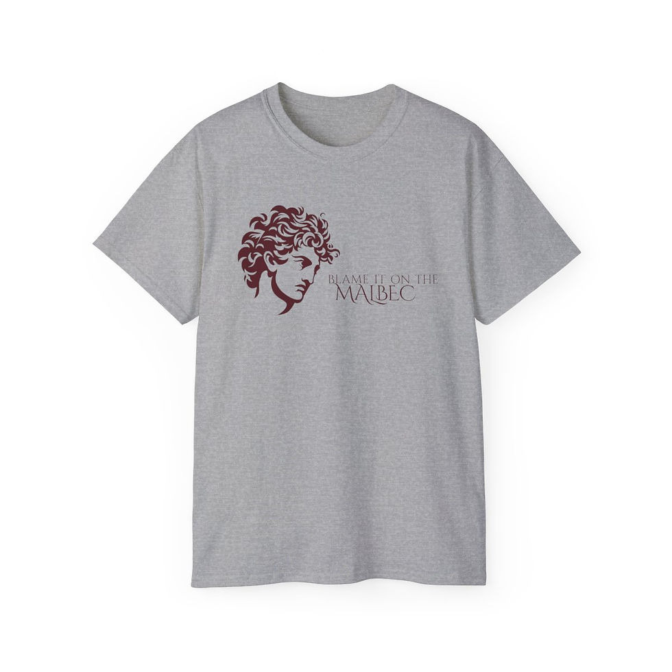 Thumbnail: Unisex Grapes & Wine Series Tee: Malbec