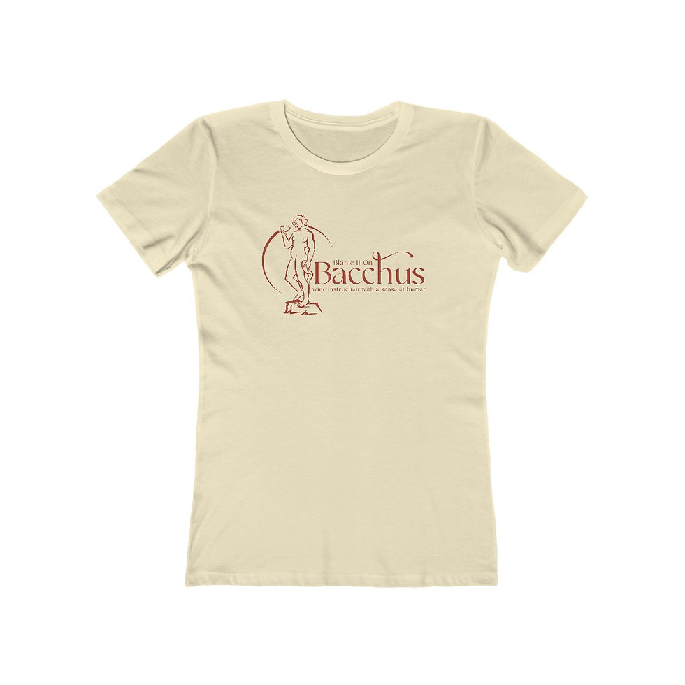 Thumbnail: Women's Blame It On Bacchus™ Statue Logo Tee -Brick