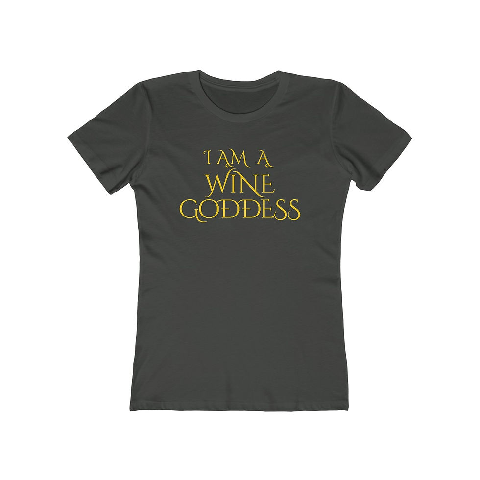 Thumbnail: Women's Wine Goddess Tee - Gold