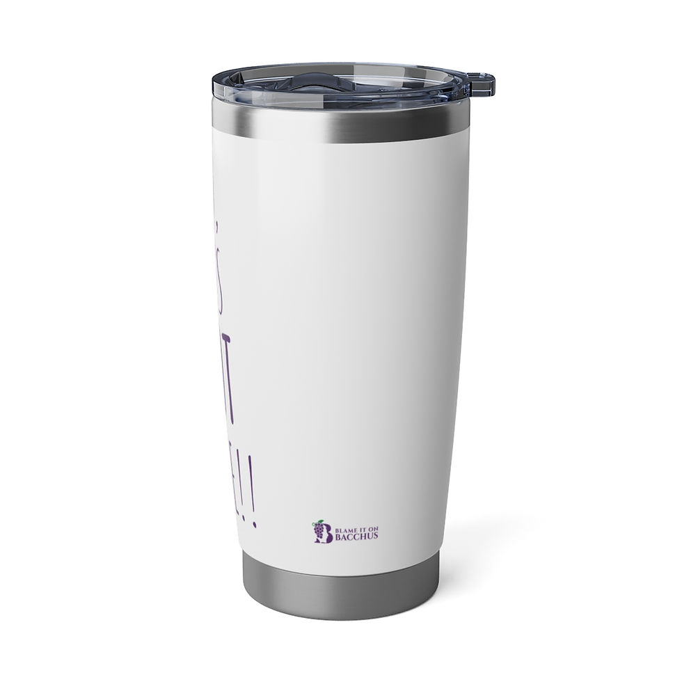 Thumbnail: Blame It On Bacchus™ 20oz Tumbler - Purple on White Background