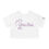 Thumbnail: Women's Blame It On Bacchus™ Statue Logo Cropped Tee - Light Purple