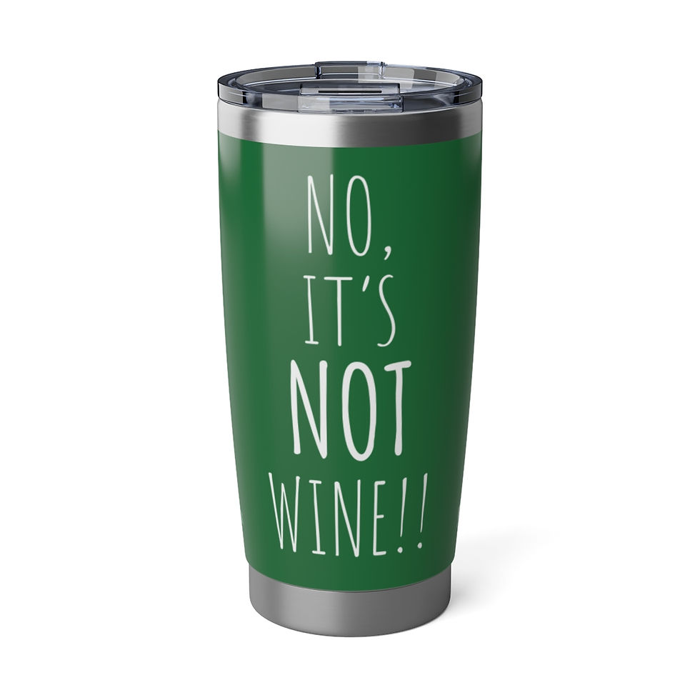 Thumbnail: Blame It On Bacchus™ 20oz Tumbler - White on Green Background