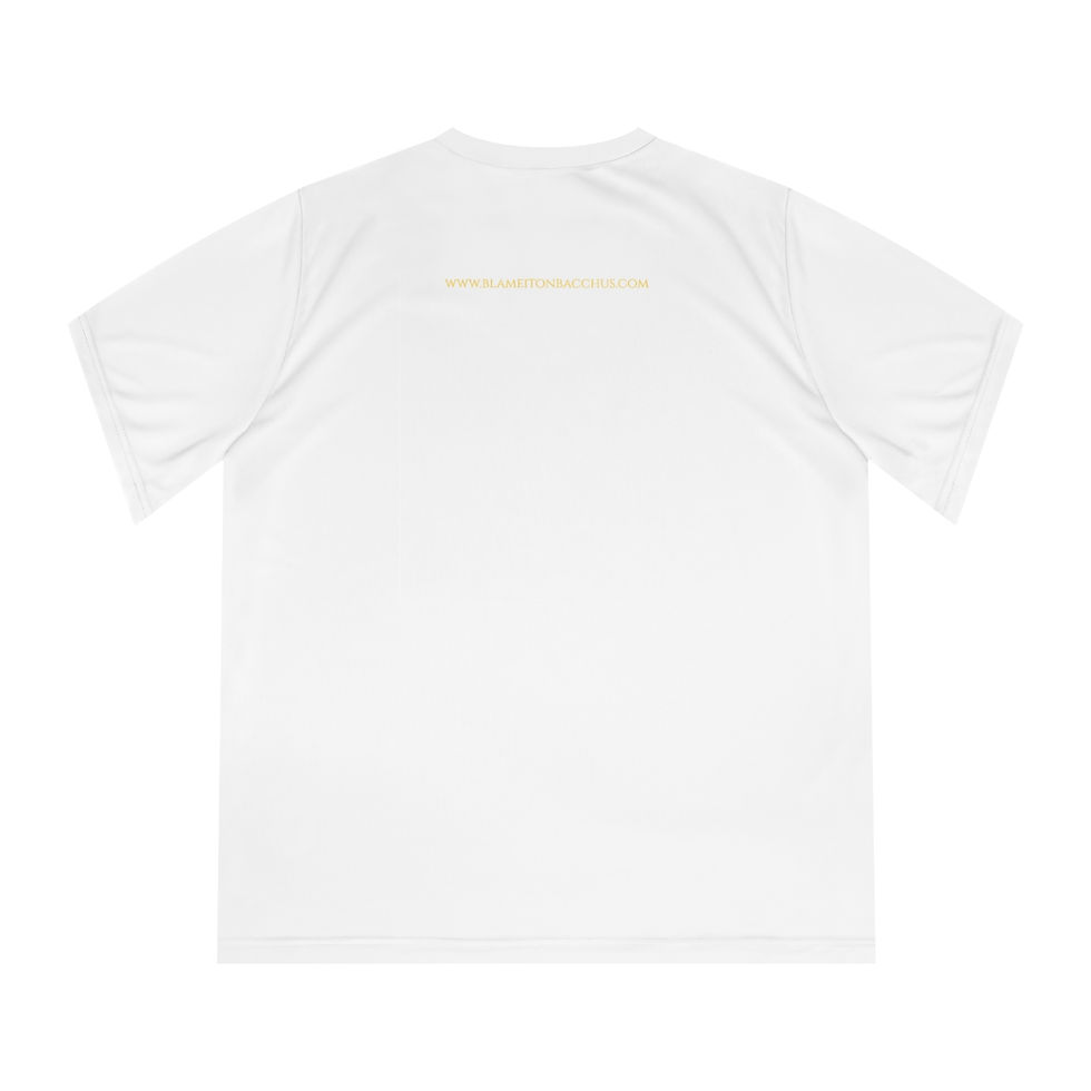 Thumbnail: Women's Blame It On Bacchus™ Statue Logo V-Neck Tee - Gold