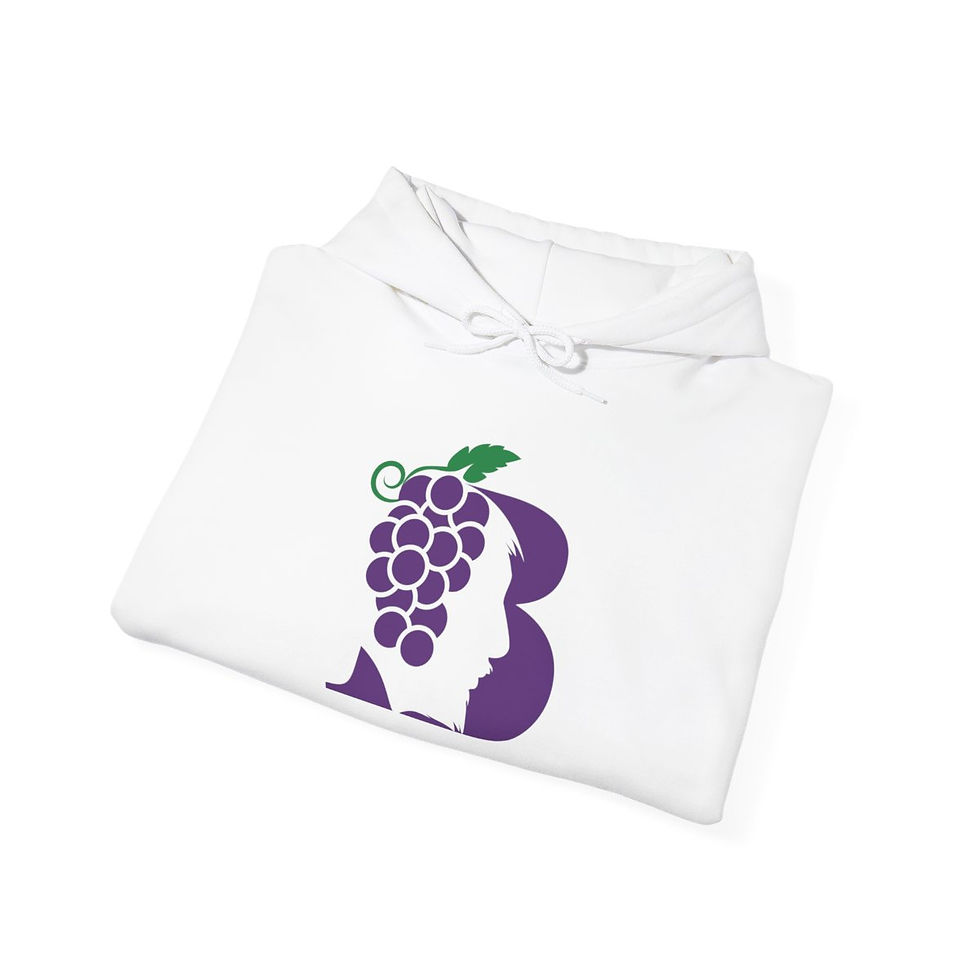 Thumbnail: Unisex Blame It On Bacchus™ Superhero Logo Hoodie - Purple