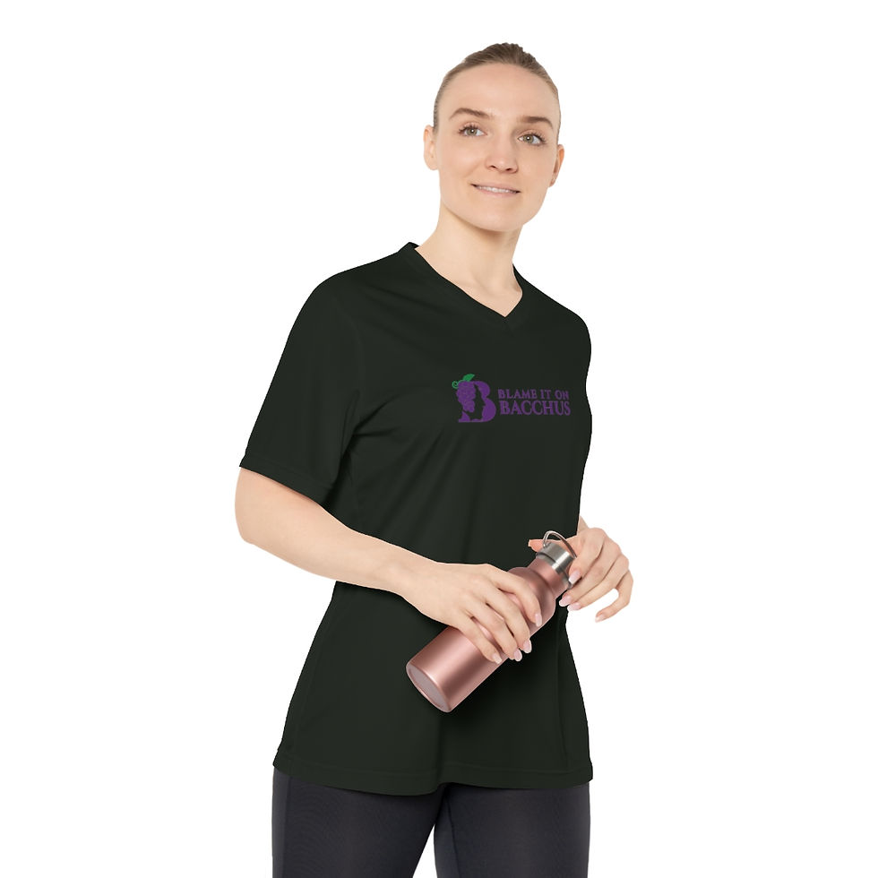 Thumbnail: Women's Blame It On Bacchus™ Logo V-Neck Tee - Purple