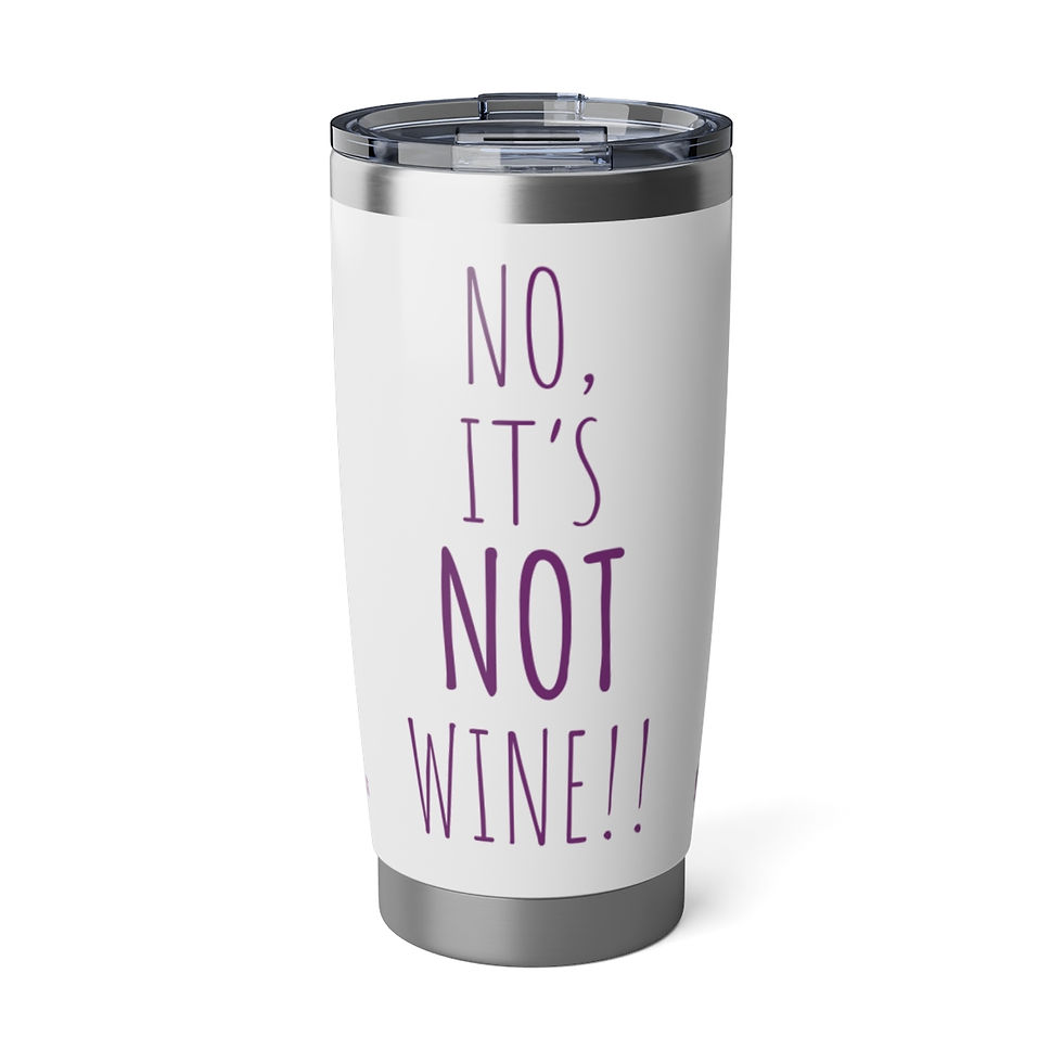 Thumbnail: Blame It On Bacchus™ 20oz Tumbler - Magenta on White Background