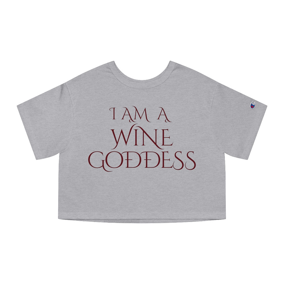 Thumbnail: Women's Wine Goddess Cropped Tee - Garnet
