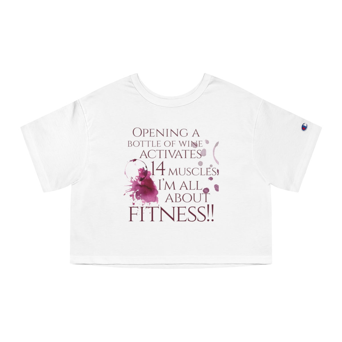 Women's Quote Series Cropped Tee: Fitness