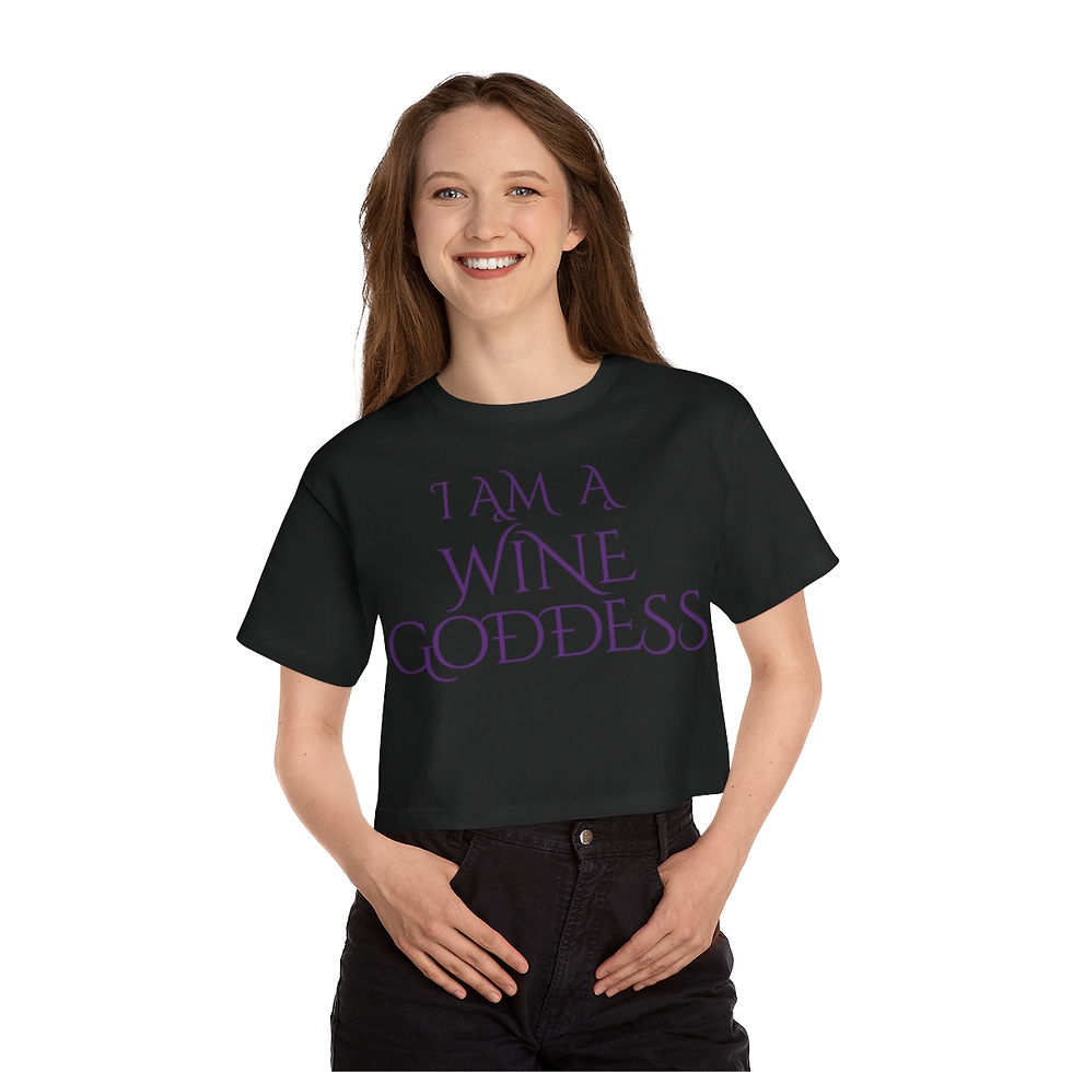 Thumbnail: Women's Wine Goddess Cropped Tee - Purple