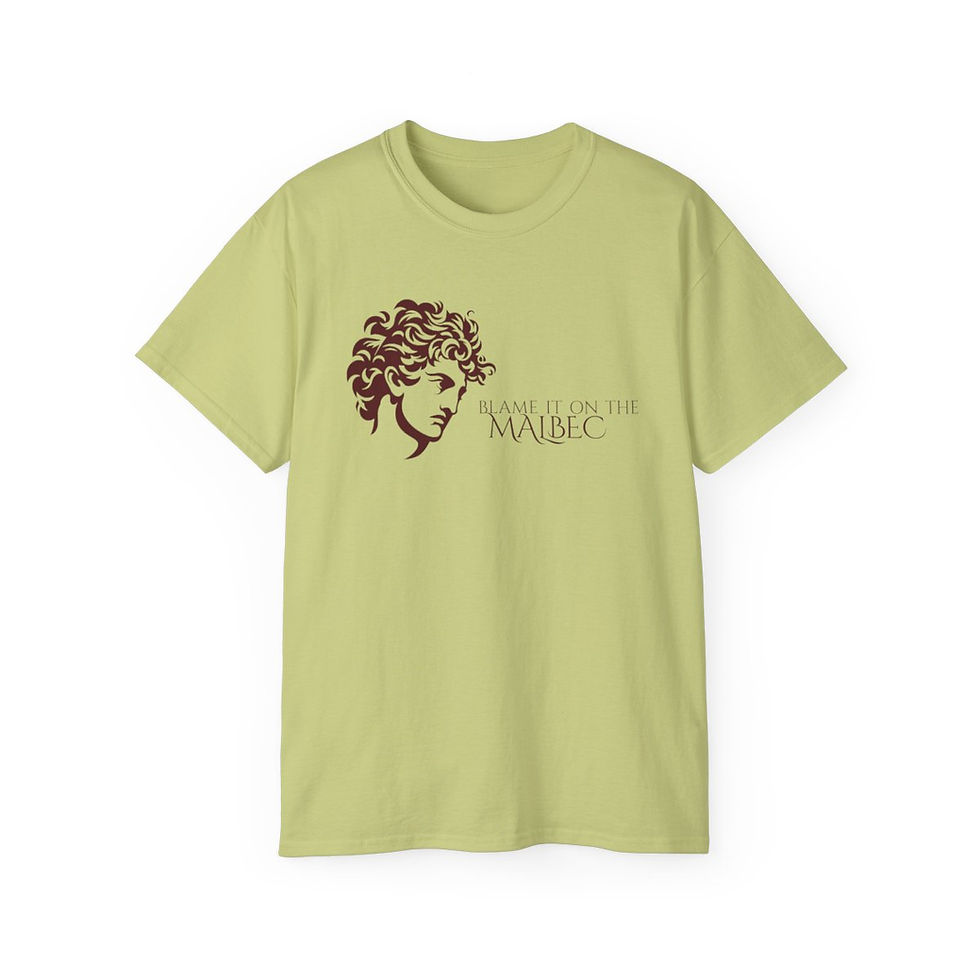 Thumbnail: Unisex Grapes & Wine Series Tee: Malbec