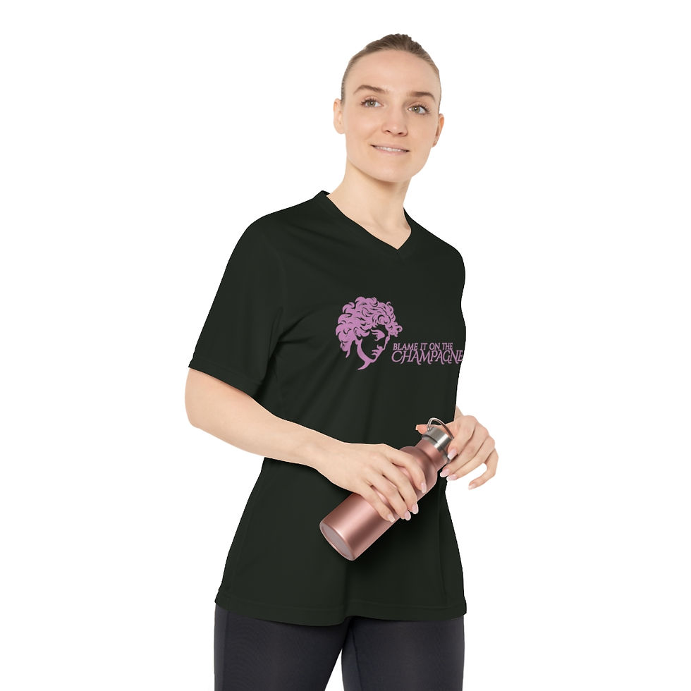 Thumbnail: Women's Grapes & Wine Series V-Neck Tee: Champagne