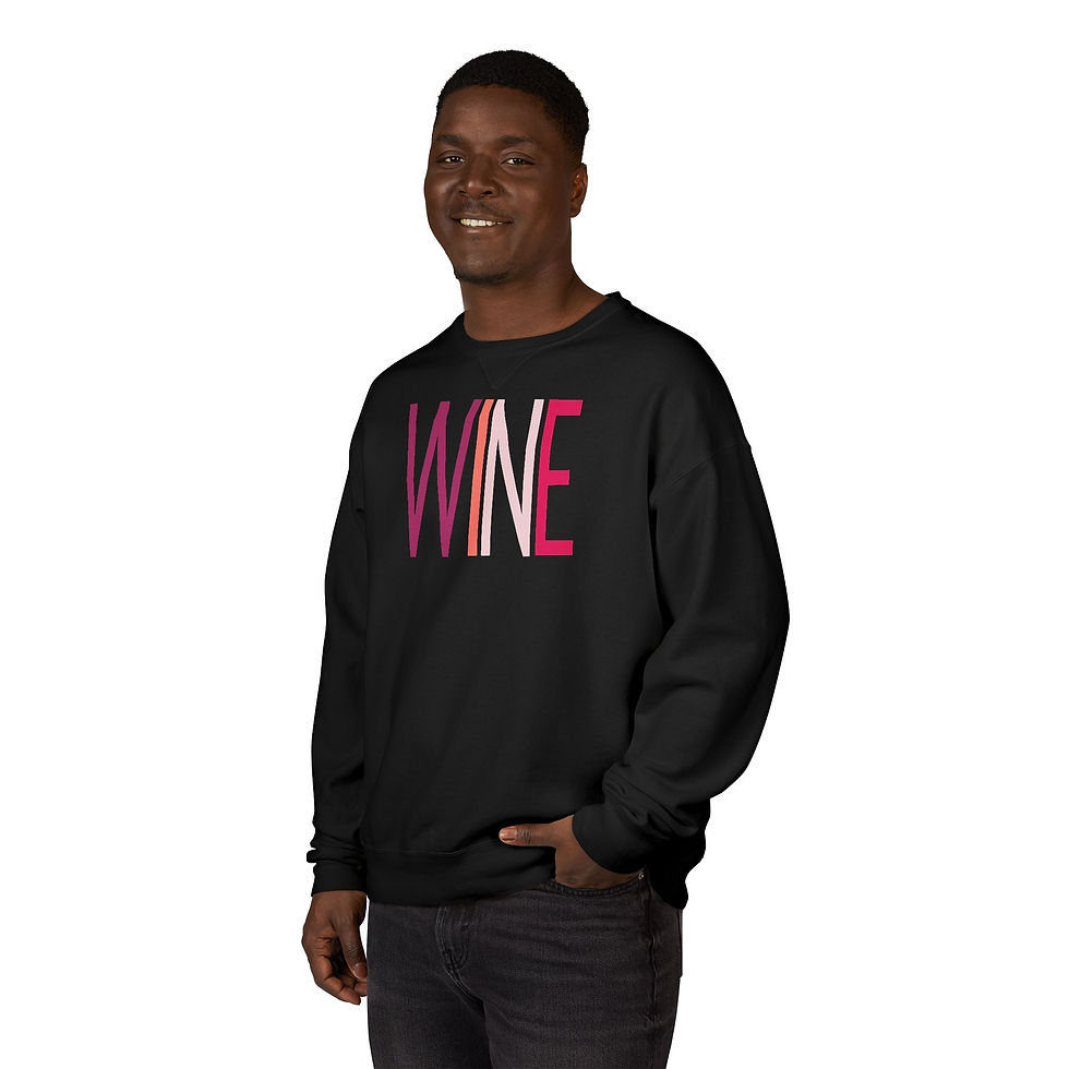 Thumbnail:  Unisex Garment-Dyed Crewneck Sweatshirt - Rosé WINE!