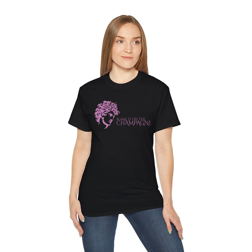 Thumbnail: Unisex Grapes & Wine Series Tee: Champagne
