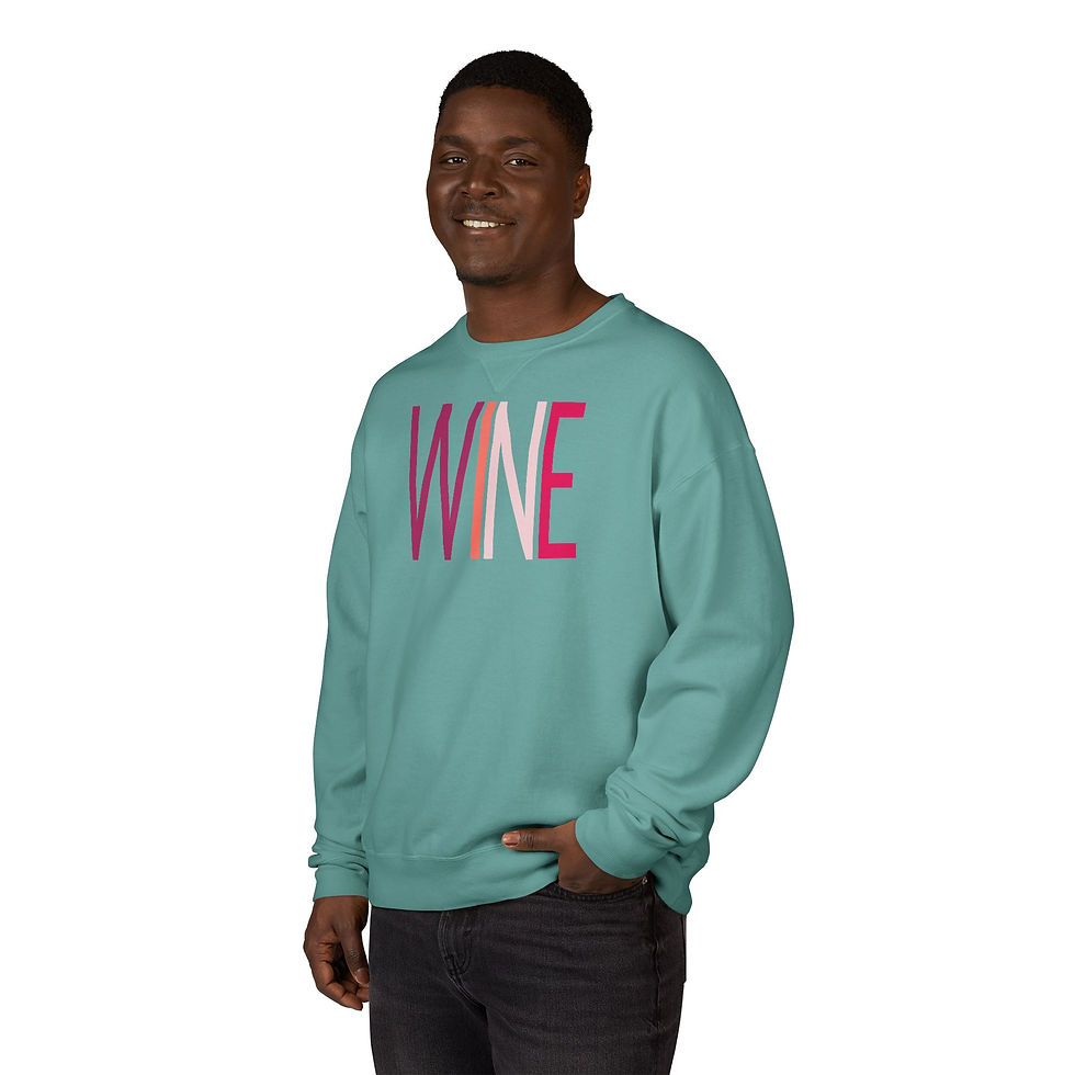 Thumbnail:  Unisex Garment-Dyed Crewneck Sweatshirt - Rosé WINE!