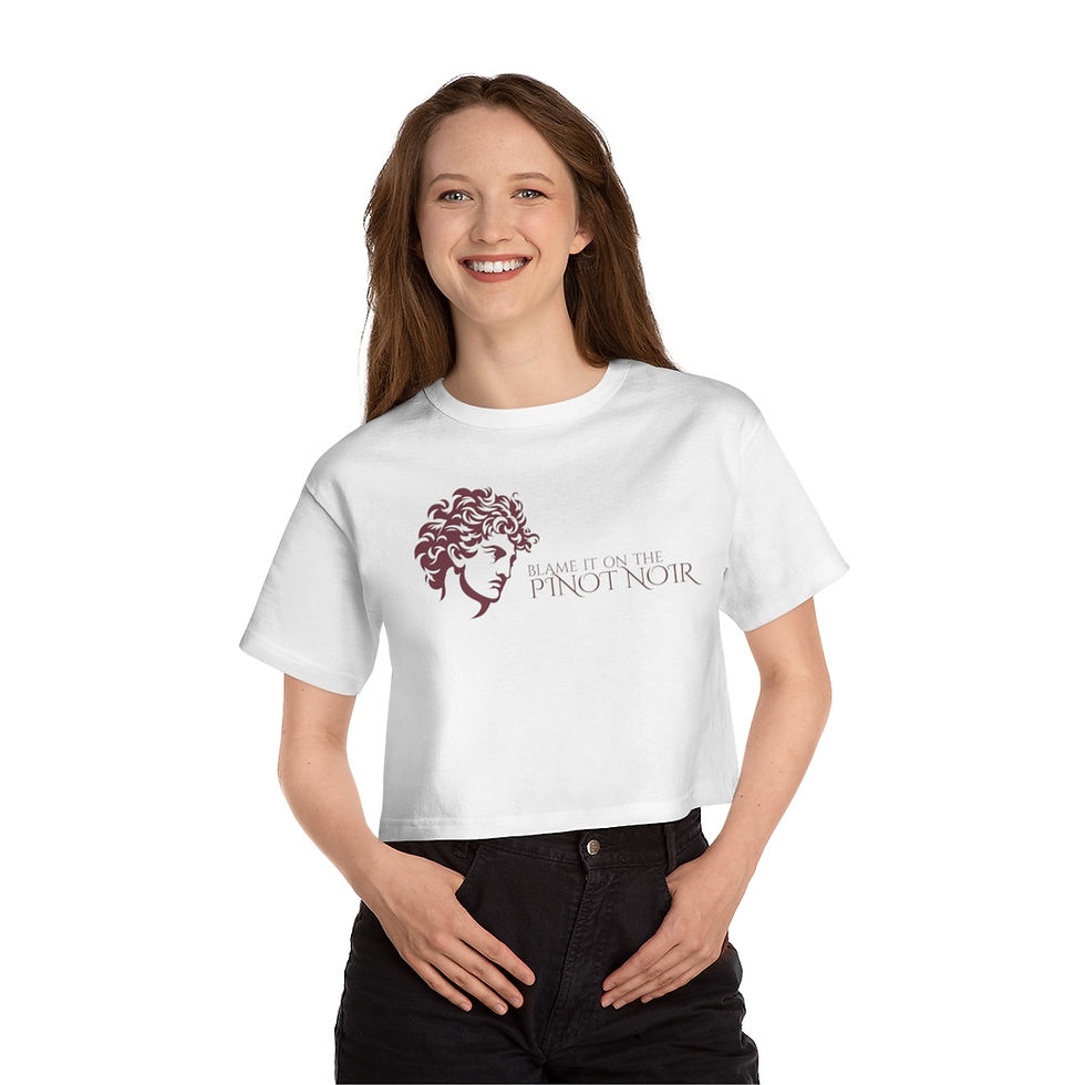 Thumbnail: Women's Grapes & Wines Series Cropped Tee: PInot Noir